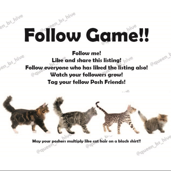 follow game Other - FOLLOW GAME!!! Hooray for 90k!!  Headed to 125k!!